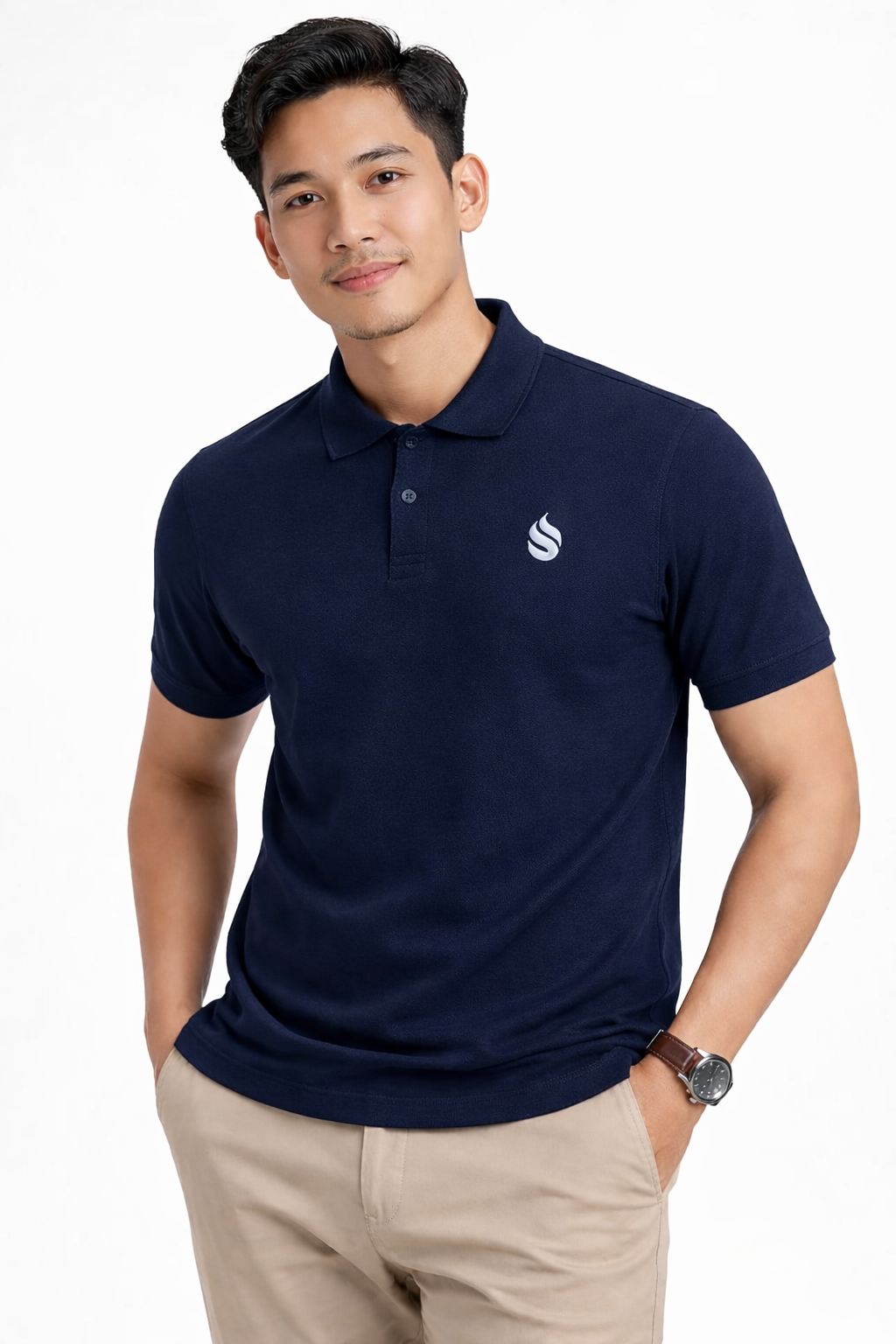 Sakara Navy Polo lifestyle
